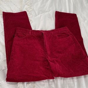 Ralph Lauren Deep Red Corduroy Trousers